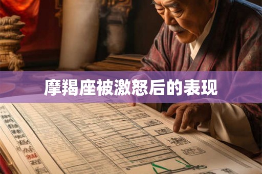 摩羯座被激怒后的表现