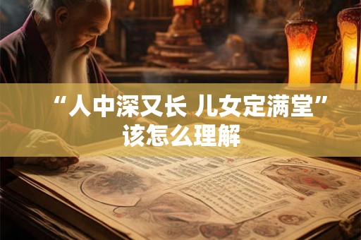 “人中深又长 儿女定满堂”该怎么理解