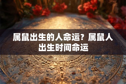 属鼠出生的人命运？属鼠人出生时间命运