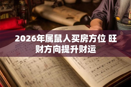 2026年属鼠人买房方位 旺财方向提升财运 2026年属鼠人买房方位 旺财方向提升财运