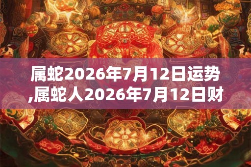 属蛇2026年7月12日运势,属蛇人2026年7月12日财运,生肖蛇2026年7月12日运势 属蛇2026年7月12日运势,属蛇人2026年7月12日财运,生肖蛇2026年7月12日运势