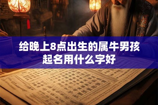 给晚上8点出生的属牛男孩起名用什么字好