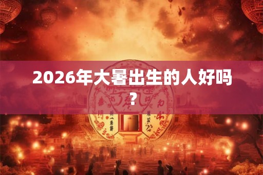 2026年大暑出生的人好吗? 2026年大暑出生的人好吗?