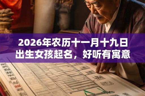 2026年农历十一月十九日出生女孩起名，好听有寓意的名字推荐