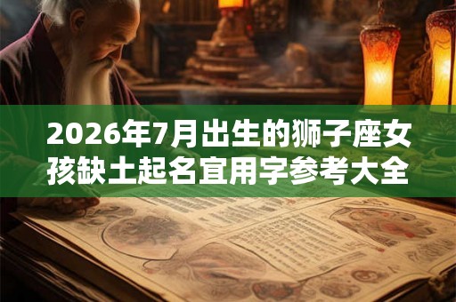 2026年7月出生的狮子座女孩缺土起名宜用字参考大全