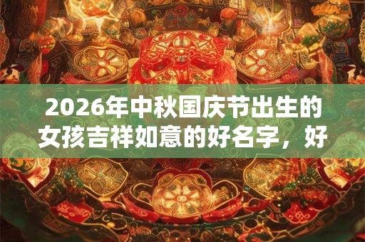 2026年中秋国庆节出生的女孩吉祥如意的好名字,好听的名字起名大全 2026年中秋国庆节出生的女孩吉祥如意的好名字,好听的名字起名大全
