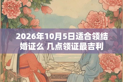 2026年10月5日适合领结婚证么 几点领证最吉利
