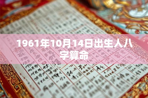 1961年10月14日出生人八字算命