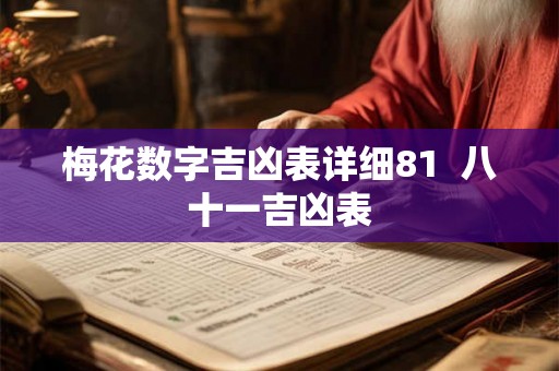 梅花数字吉凶表详细81  八十一吉凶表