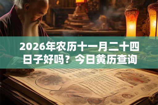 2026年农历十一月二十四日子好吗？今日黄历查询