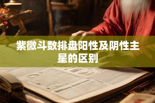 紫微斗数排盘阳性及阴性主星的区别