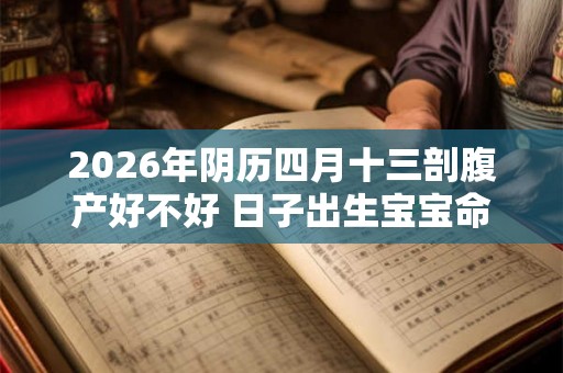 2026年阴历四月十三剖腹产好不好 日子出生宝宝命运