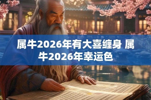 属牛2026年有大喜缠身 属牛2026年幸运色 属牛2026年有大喜缠身 属牛2026年幸运色