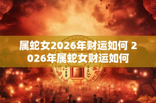 属蛇女2026年财运如何 2026年属蛇女财运如何