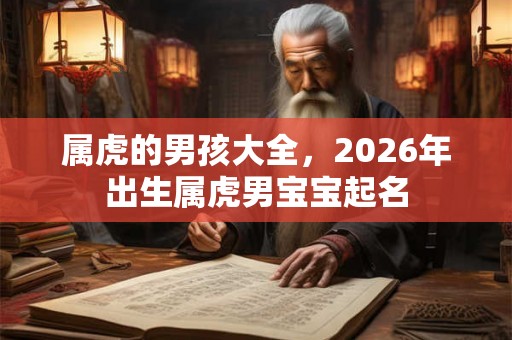 属虎的男孩大全,2026年出生属虎男宝宝起名 属虎的男孩大全,2026年出生属虎男宝宝起名