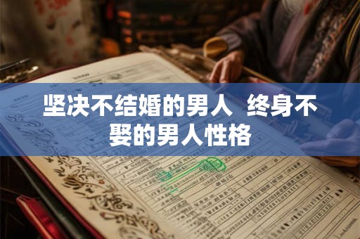 坚决不结婚的男人  终身不娶的男人性格