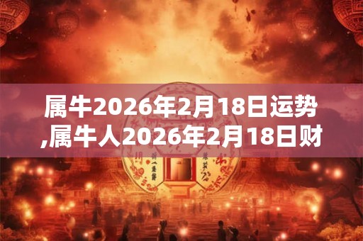 属牛2026年2月18日运势,属牛人2026年2月18日财运,生肖牛2026年2月18日运势 属牛2026年2月18日运势,属牛人2026年2月18日财运,生肖牛2026年2月18日运势