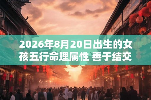 2026年8月20日出生的女孩五行命理属性 善于结交各方面朋友