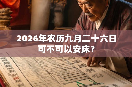 2026年农历九月二十六日可不可以安床? 2026年农历九月二十六日可不可以安床?