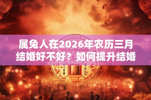 属兔人在2026年农历三月结婚好不好？如何提升结婚运？