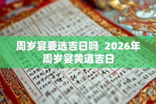 周岁宴要选吉日吗  2026年周岁宴黄道吉日
