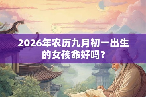 2026年农历九月初一出生的女孩命好吗？