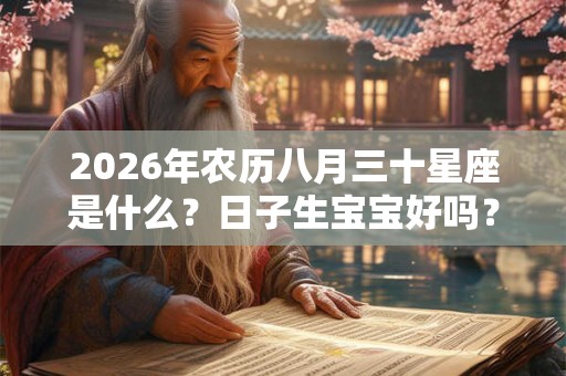 2026年农历八月三十星座是什么？日子生宝宝好吗？
