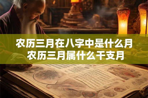 农历三月在八字中是什么月 农历三月属什么干支月