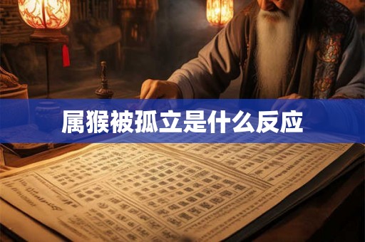 属猴被孤立是什么反应 属猴被孤立是什么反应