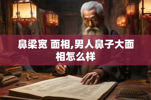 鼻梁宽 面相,男人鼻子大面相怎么样