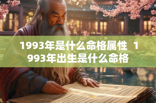 1993年是什么命格属性  1993年出生是什么命格