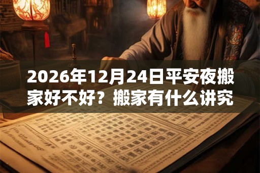 2026年12月24日平安夜搬家好不好？搬家有什么讲究和忌讳？
