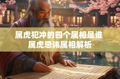 属虎犯冲的四个属相是谁 属虎忌讳属相解析