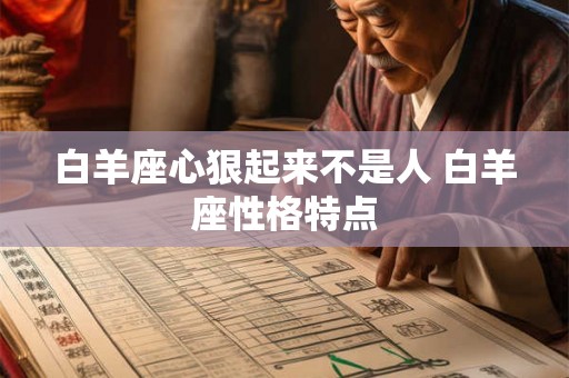 白羊座心狠起来不是人 白羊座性格特点 白羊座心狠起来不是人 白羊座性格特点