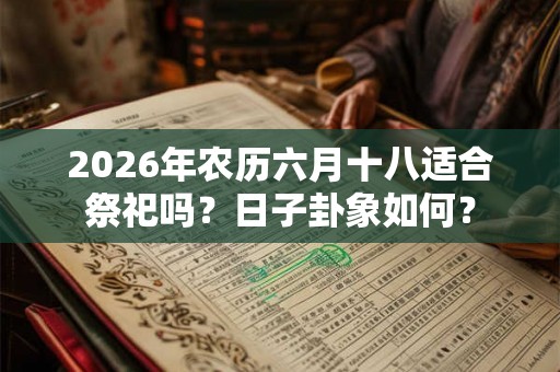 2026年农历六月十八适合祭祀吗？日子卦象如何？