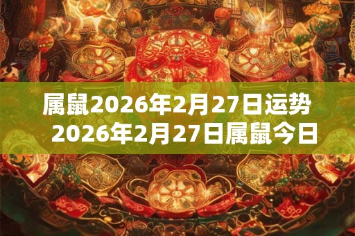 属鼠2026年2月27日运势  2026年2月27日属鼠今日运势