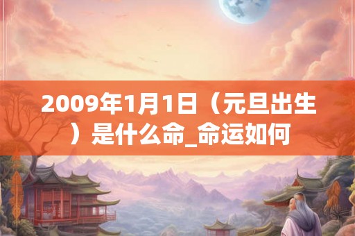 2009年1月1日（元旦出生）是什么命_命运如何