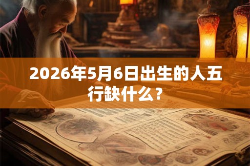 2026年5月6日出生的人五行缺什么？