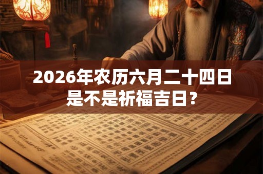 2026年农历六月二十四日是不是祈福吉日? 2026年农历六月二十四日是不是祈福吉日?