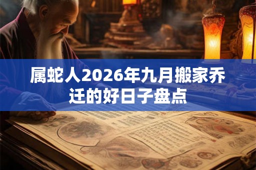 属蛇人2026年九月搬家乔迁的好日子盘点