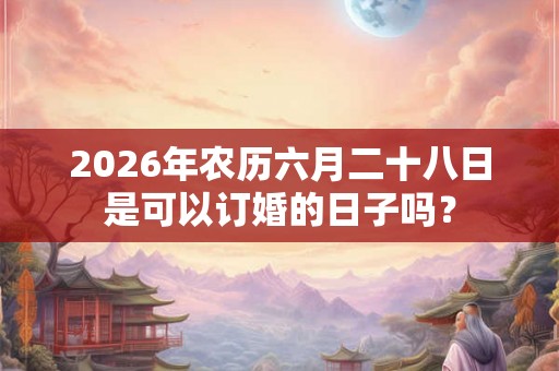 2026年农历六月二十八日是可以订婚的日子吗？