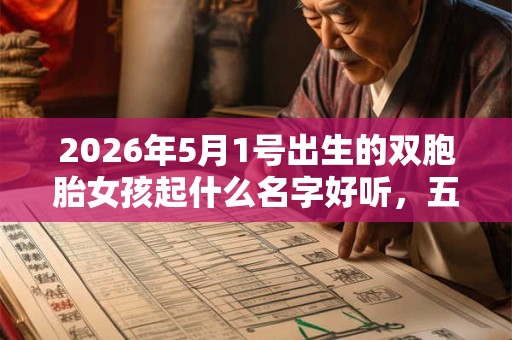 2026年5月1号出生的双胞胎女孩起什么名字好听，五行属什么？