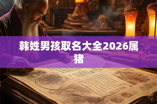 韩姓男孩取名大全2026属猪 韩姓男孩取名大全2026属猪