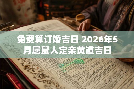 免费算订婚吉日 2026年5月属鼠人定亲黄道吉日