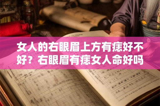 女人的右眼眉上方有痣好不好？右眼眉有痣女人命好吗？