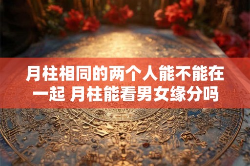 月柱相同的两个人能不能在一起 月柱能看男女缘分吗