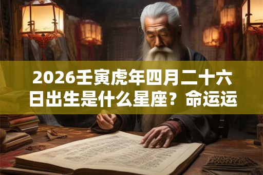 2026壬寅虎年四月二十六日出生是什么星座？命运运势如何？