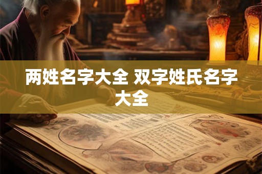 两姓名字大全 双字姓氏名字大全