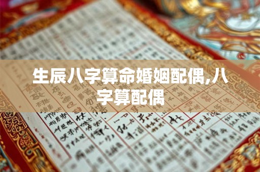 生辰八字算命婚姻配偶,八字算配偶
