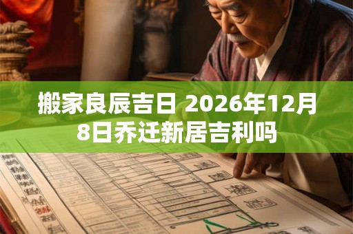 搬家良辰吉日 2026年12月8日乔迁新居吉利吗